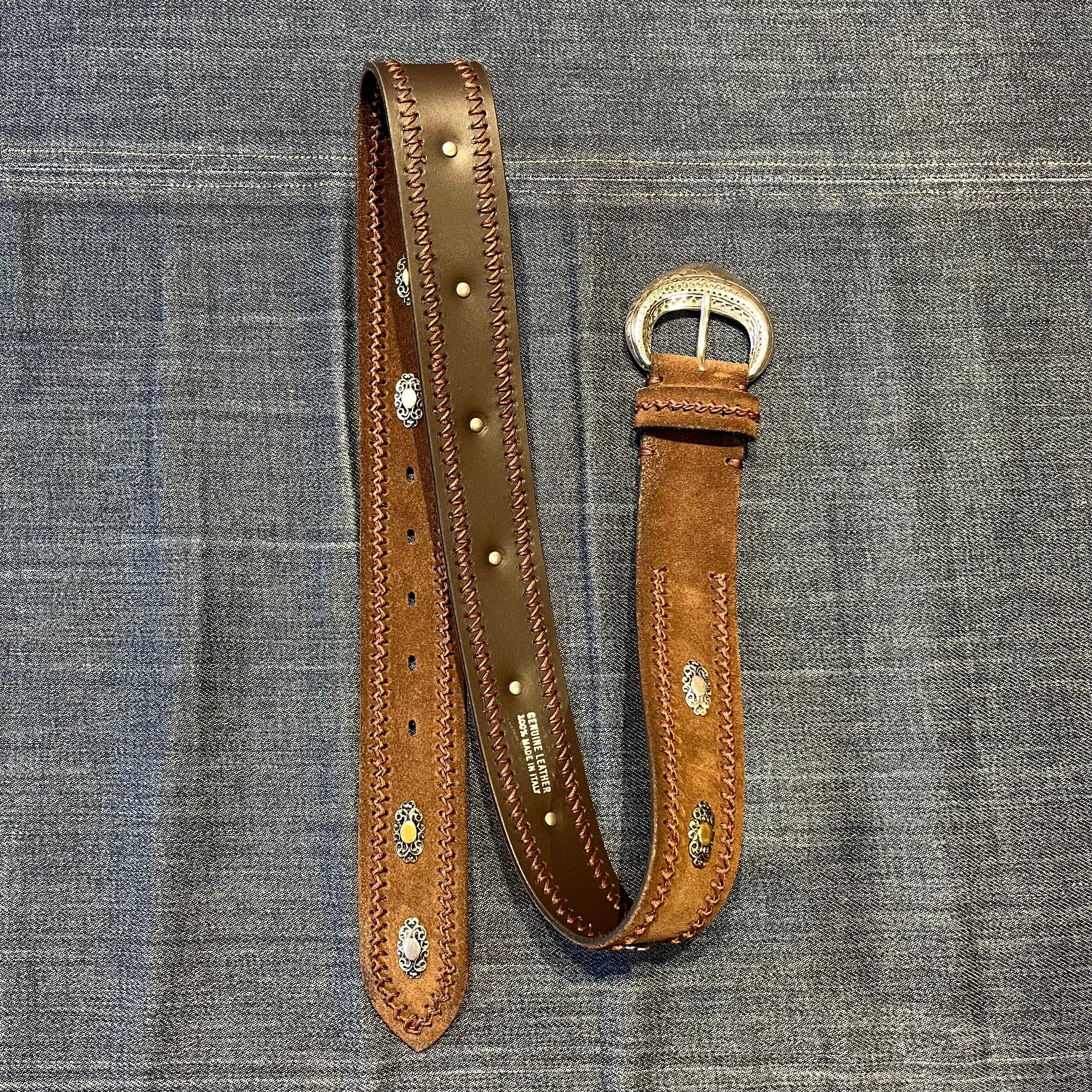 PUNTO VITA - Cintura PV2661 - Camoscio - Testa di moro Accessori Donna PUNTO VITA