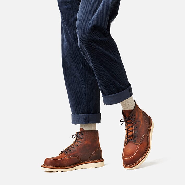 RED WING SHOES - Polacco Classic Moc Toe 1907 - Rough Copper Scarpe Uomo Red Wing Shoes