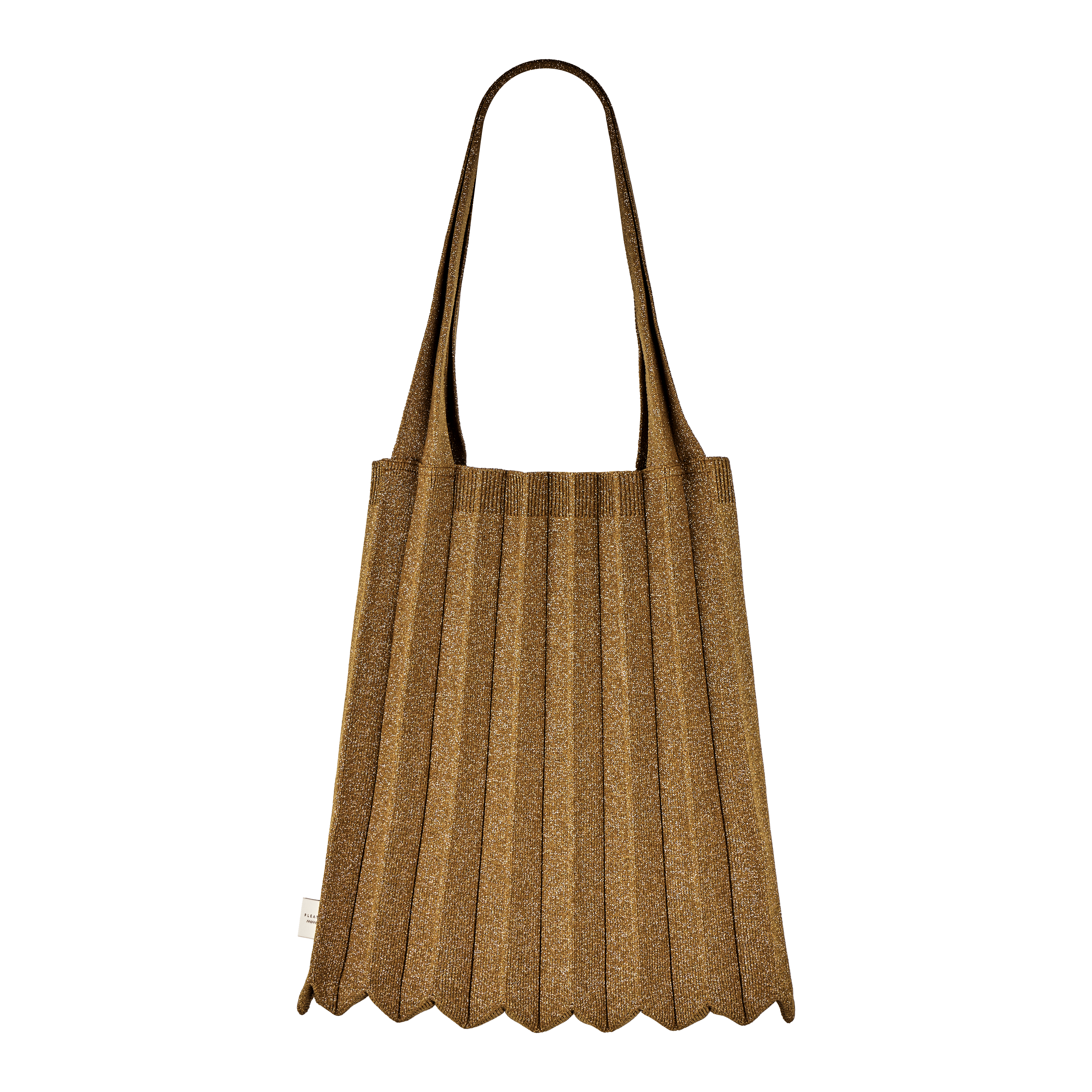 PLEATSMAMA - Borsa a Spalla - SB03-GK1 NEW SHOULDER - Glitter Camel