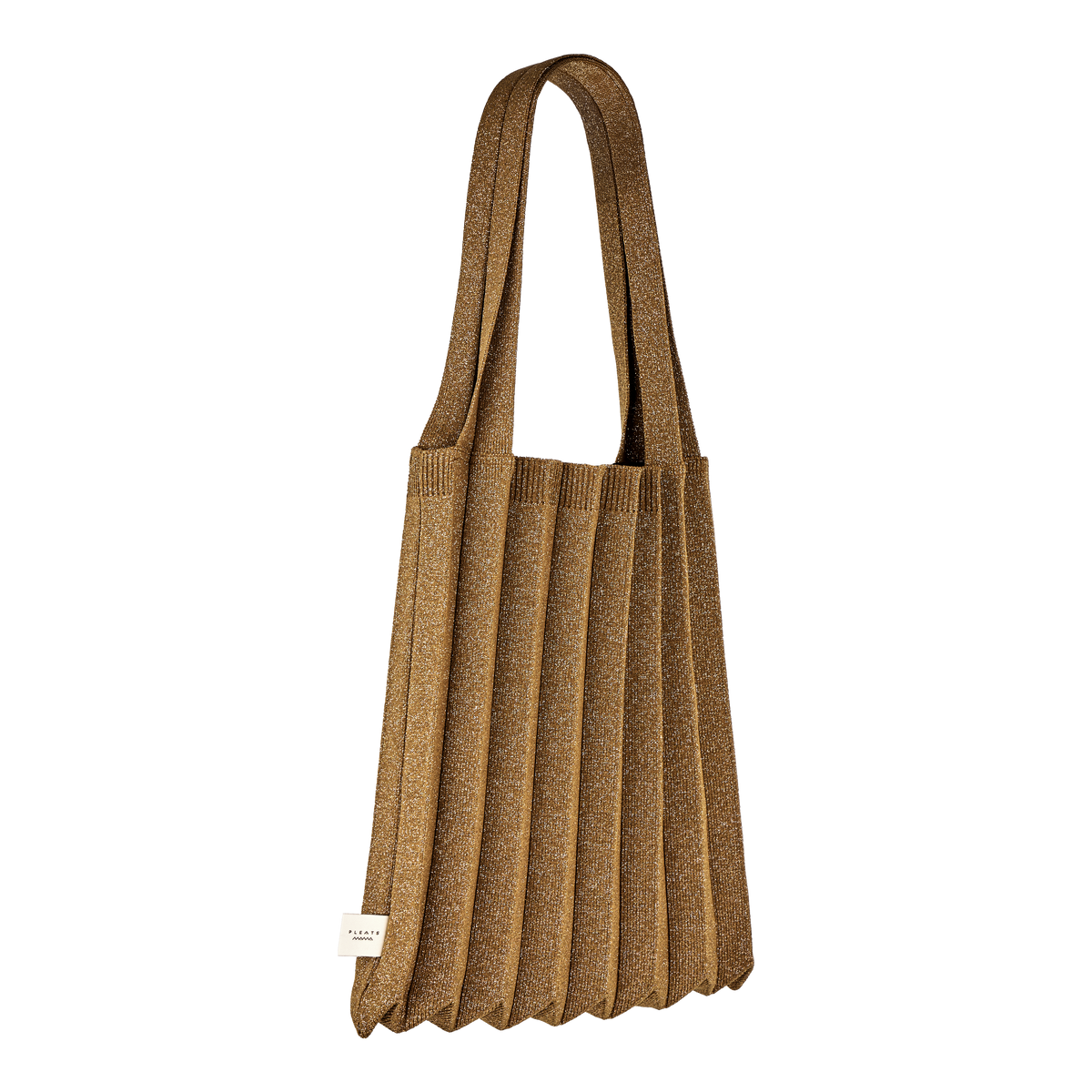 PLEATSMAMA - Borsa a Spalla - SB03-GK1 NEW SHOULDER - Glitter Camel