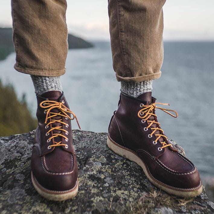 RED WING SHOES - Polacco Moc Toe 8138 - Briar Oil Scarpe Uomo Red Wing Shoes