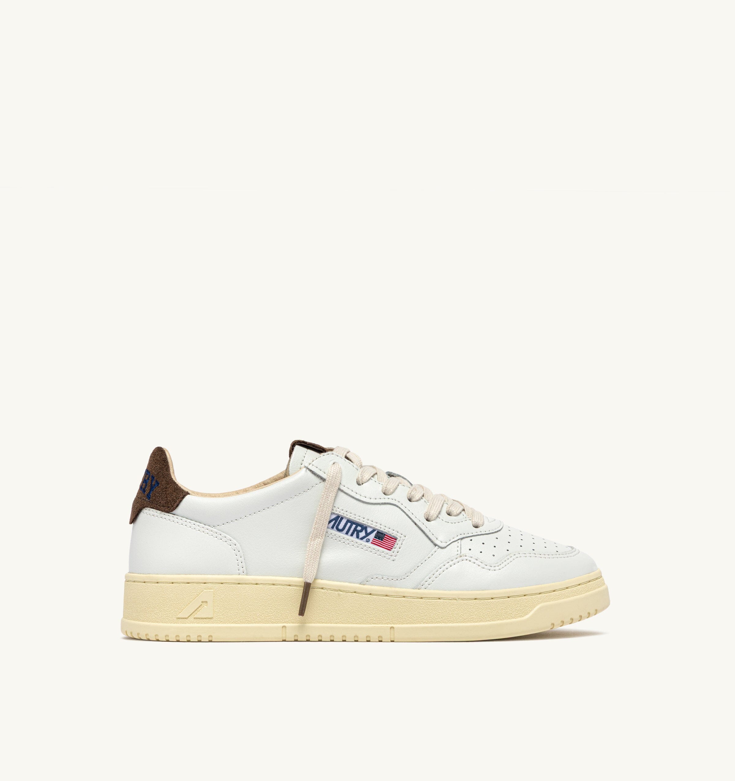 AUTRY - AULM HJ03 - Sneakers MEDALIST - Bianco Marrone Scarpe Uomo AUTRY - Collezione uomo