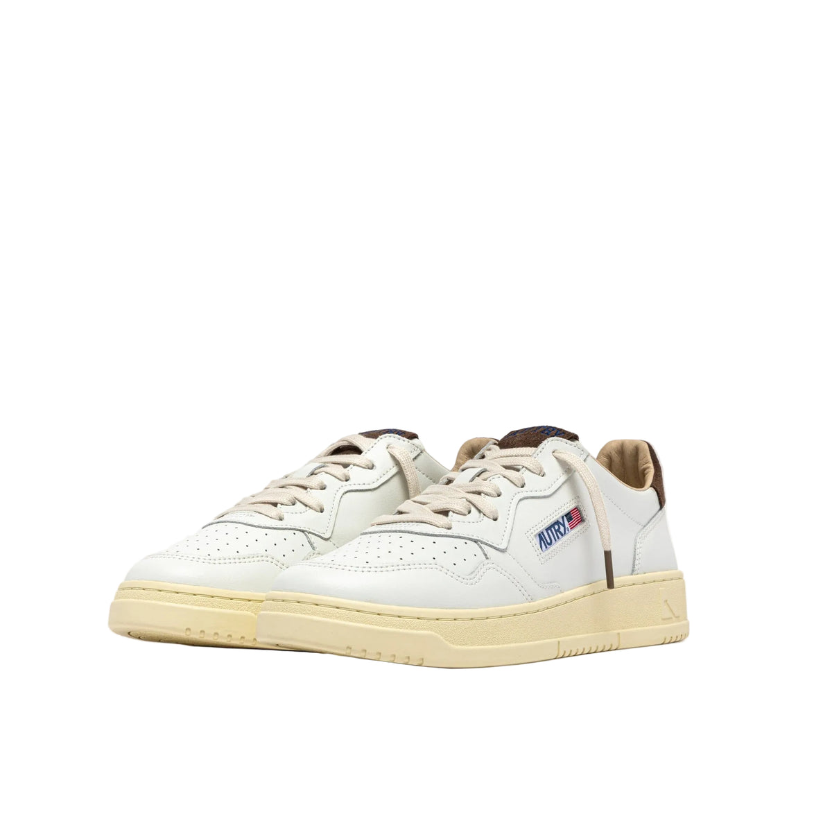 AUTRY - AULM HJ03 - Sneakers MEDALIST - Bianco Marrone Scarpe Uomo AUTRY - Collezione uomo