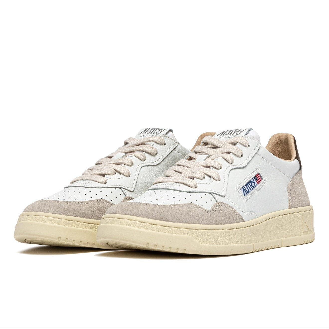 AUTRY - AULM LS15 - Sneakers MEDALIST - Bianco Marrone Scarpe Uomo AUTRY - Collezione uomo