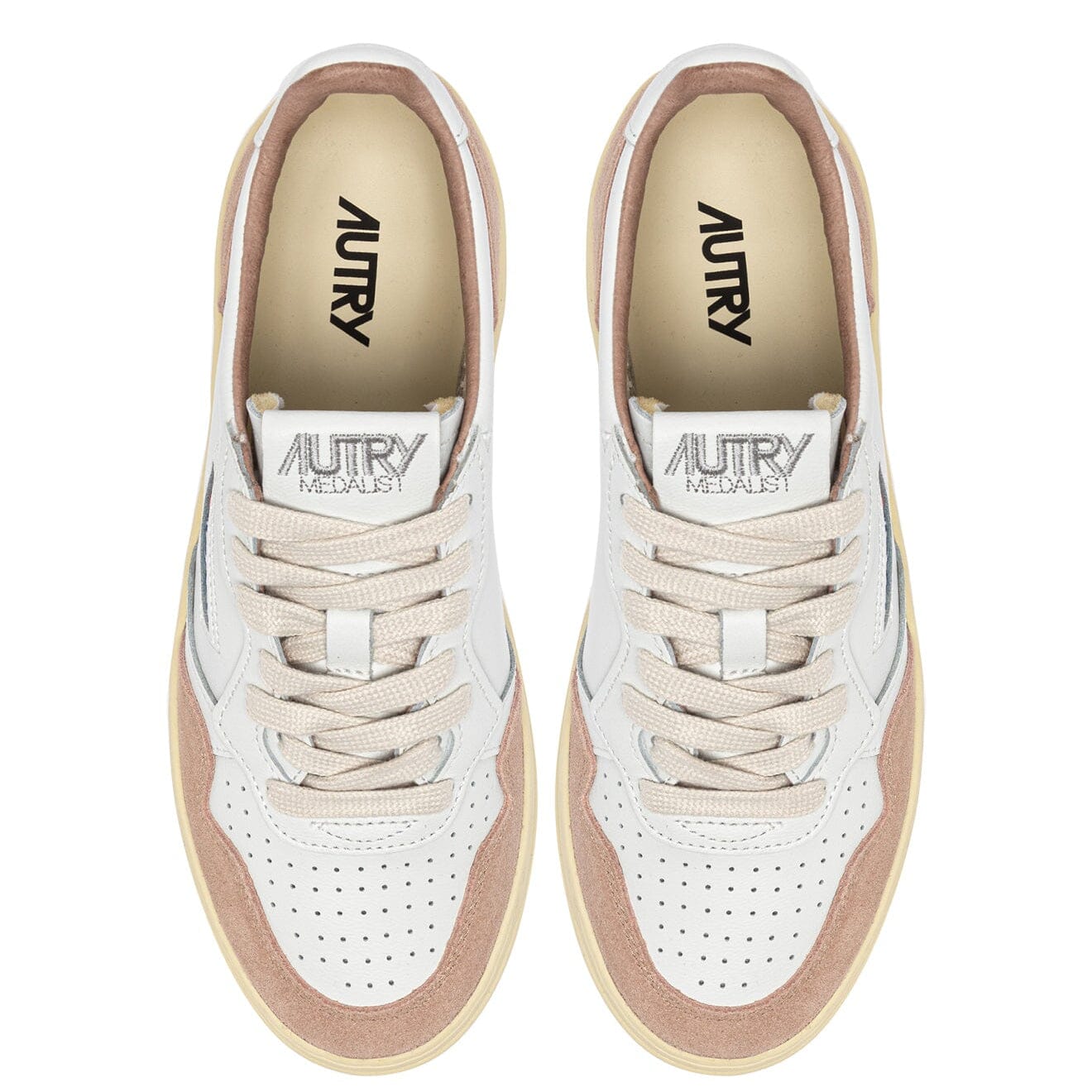 AUTRY - AULW FT04 - Sneakers MEDALIST - Bianco rosa Scarpe Donna AUTRY - Collezione donna