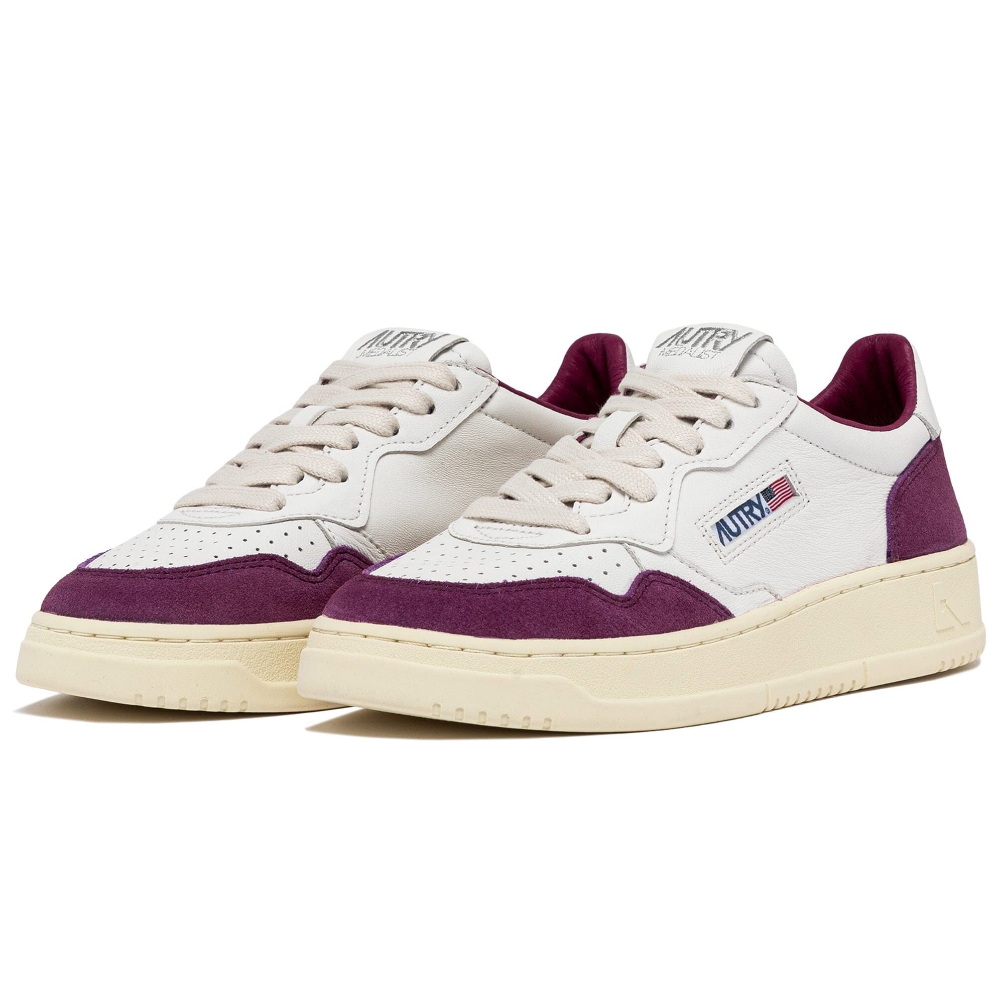 AUTRY - AULW GS39 - Sneakers - LOW WOM SUEDE LEAT - Bianco Scarlatto Scarpe Donna AUTRY - Collezione donna