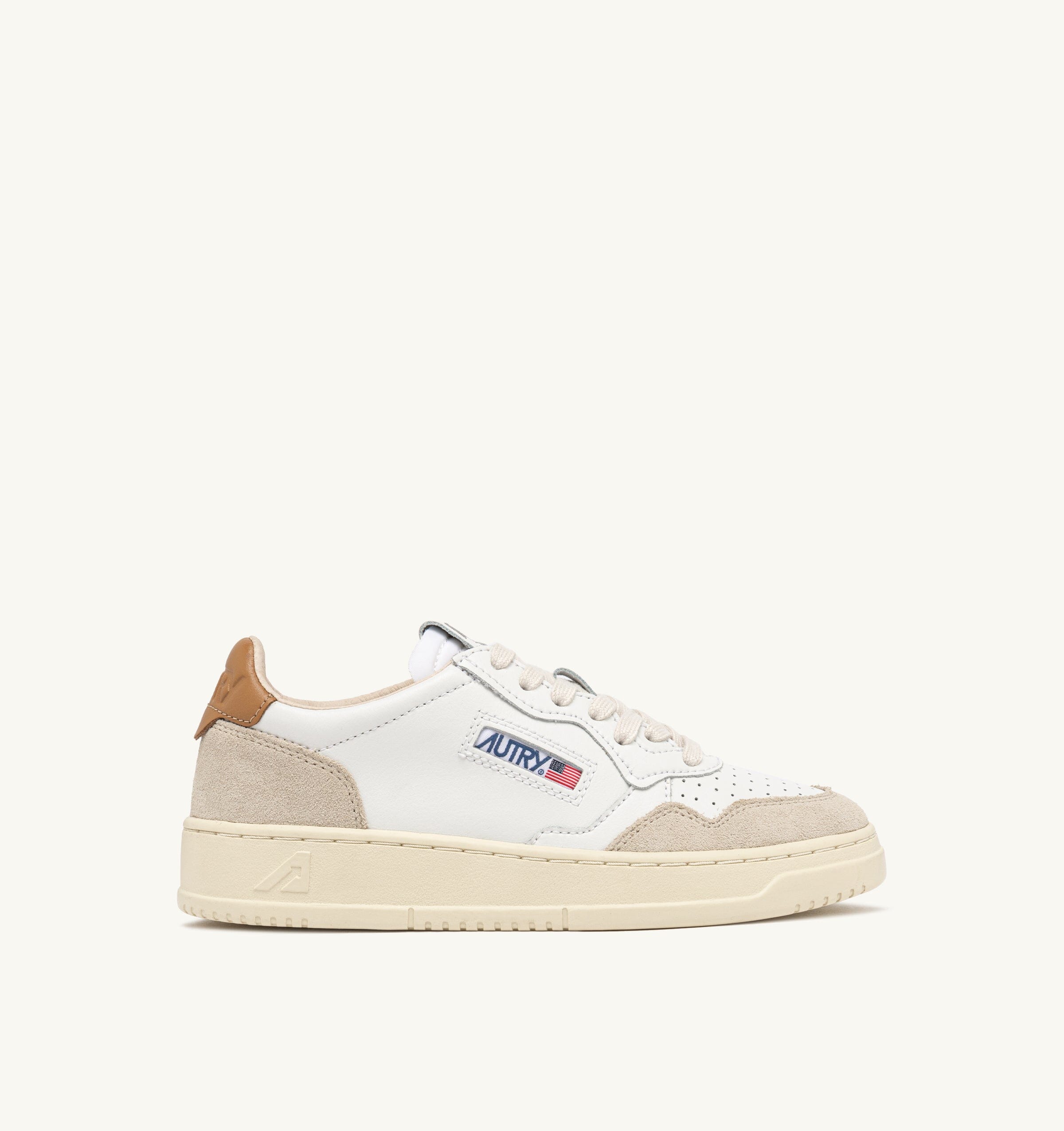 AUTRY AULW LS02 - LOW WOM LEAT/SUEDE - Bianco Camel Scarpe Donna AUTRY - Collezione donna