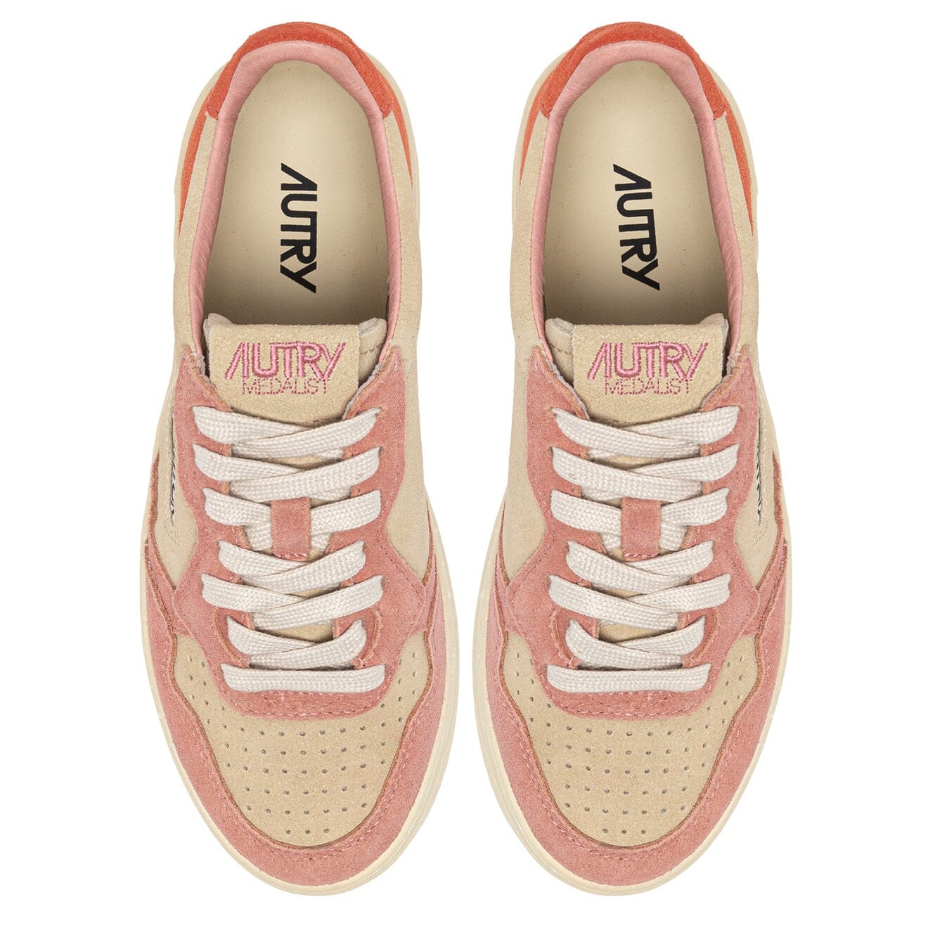 AUTRY - AULW TS26 - Sneakers MEDALIST - Beige arancione rosa Scarpe Donna AUTRY - Collezione donna