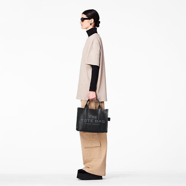 MARC JACOBS - H009L01SP21 - The Leather Small Tote Bag - Nero Borse Marc Jacobs