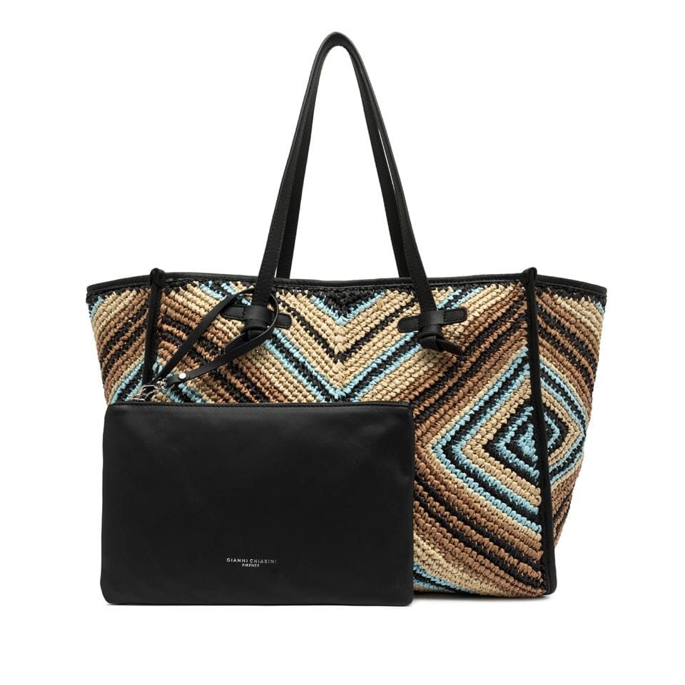 Gianni Chiarini - MARCELLA - BS 6850 - Paglia Nero Borse Gianni Chiarini
