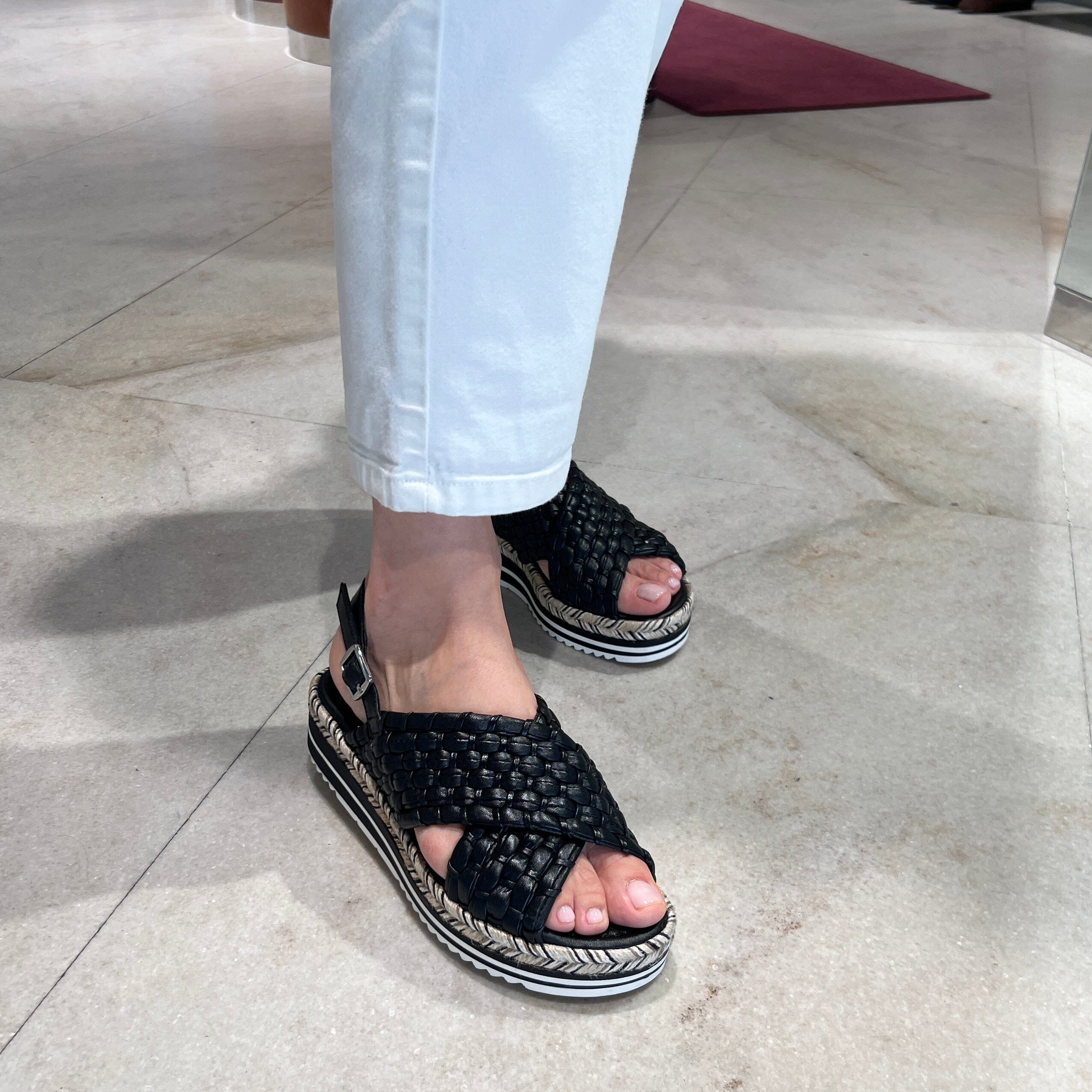 PONS QUINTANA - Sandali Zeppa - MILAN 11528 - Nero Scarpe Donna PONS QUINTANA