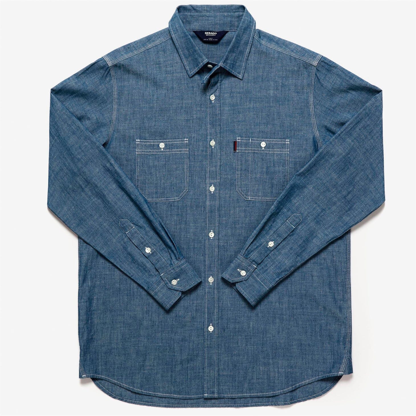SEBAGO - 711123W- Camicia Sheetbend - Blue Indigo Abbigliamento Uomo SEBAGO