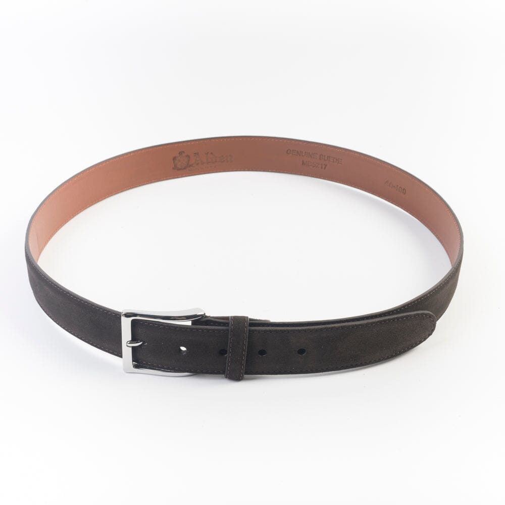 ALDEN - Cintura 5217 - Camoscio Dark Chocolate Accessori Uomo Alden