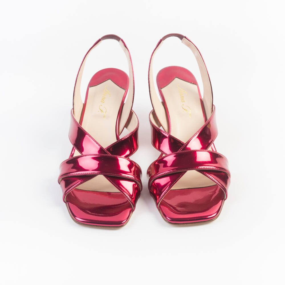 ANNA F. - Sandali con Tacco - 3800 - Rosso Specchio Scarpe Donna Anna F.