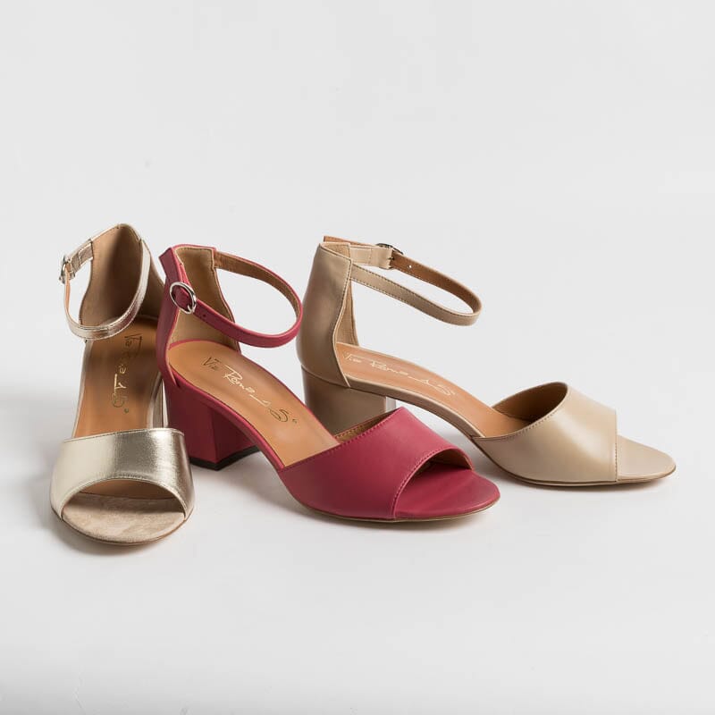 VIA ROMA 15 - Sandalo - 3065 - Nappa Fragola Scarpe Donna Via Roma 15