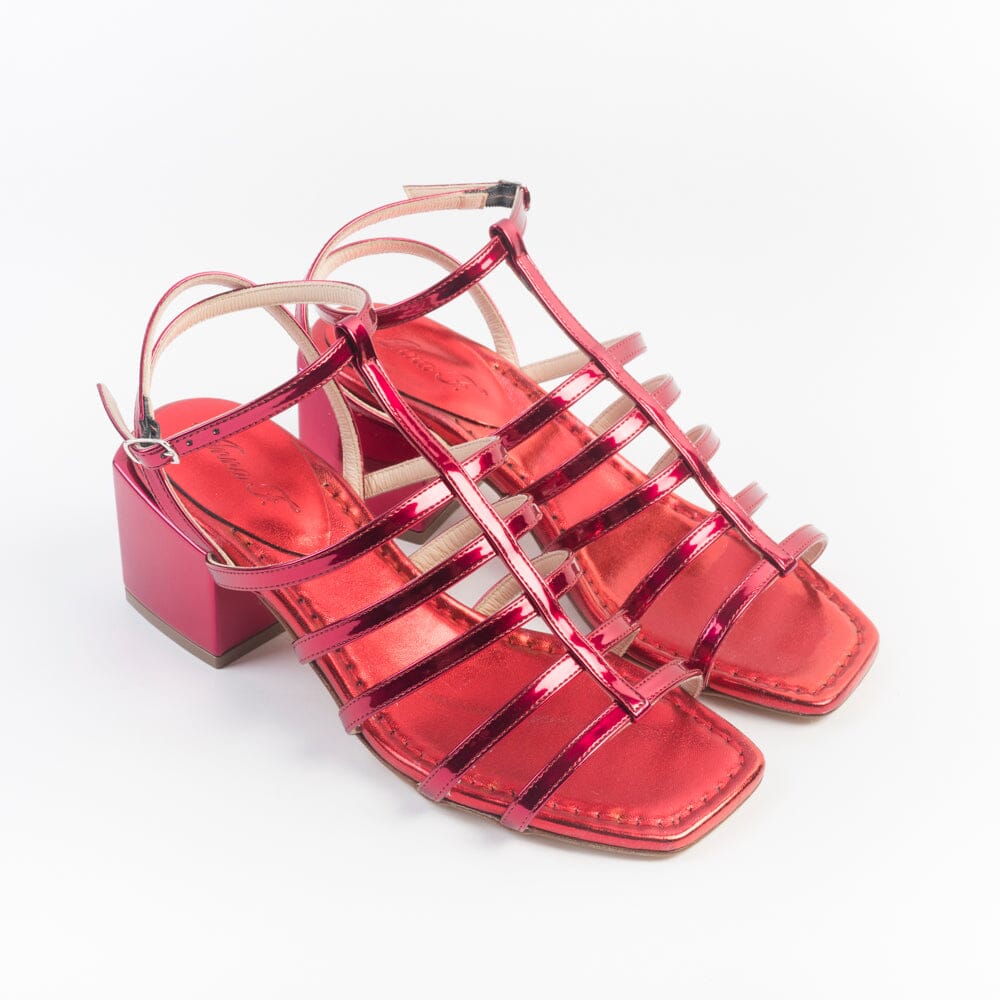 ANNA F. - Sandali con Tacco - 3814 - Rosso specchio Scarpe Donna Anna F.