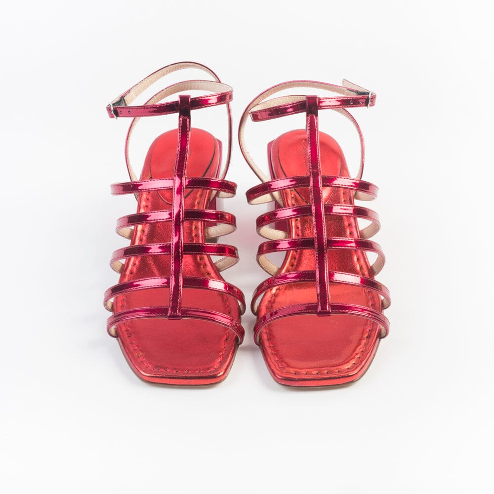 ANNA F. - Sandali con Tacco - 3814 - Rosso specchio Scarpe Donna Anna F.