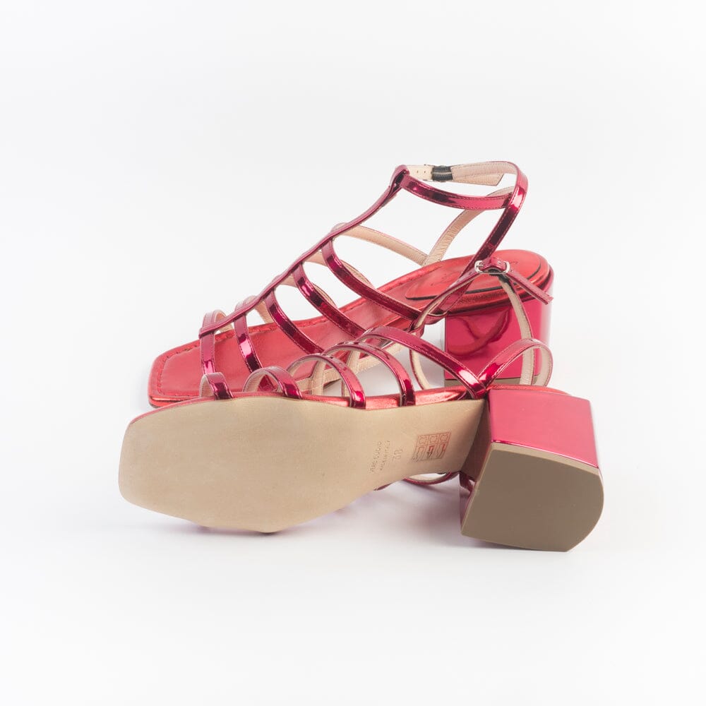 ANNA F. - Sandali con Tacco - 3814 - Rosso specchio Scarpe Donna Anna F.
