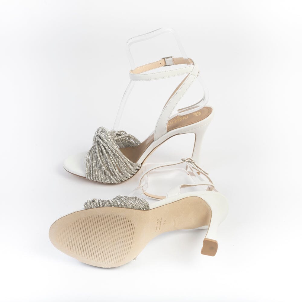PAOLA FIORENZA - Sandali con Tacco - Scarlett - Cristalli - Bianco Scarpe Donna PAOLA FIORENZA