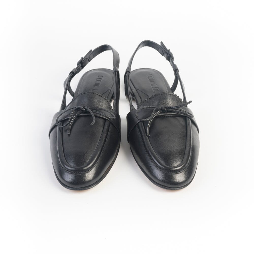 POMME D'OR - Sling Back 1233 - Pelle Nero Scarpe Donna POMME D' OR