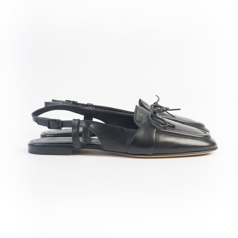 POMME D'OR - Sling Back 1233 - Pelle Nero Scarpe Donna POMME D' OR