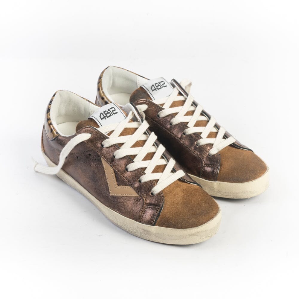 4B12 - Sneakers - Suprime D335 - Brown Leopard Scarpe Donna 4B12