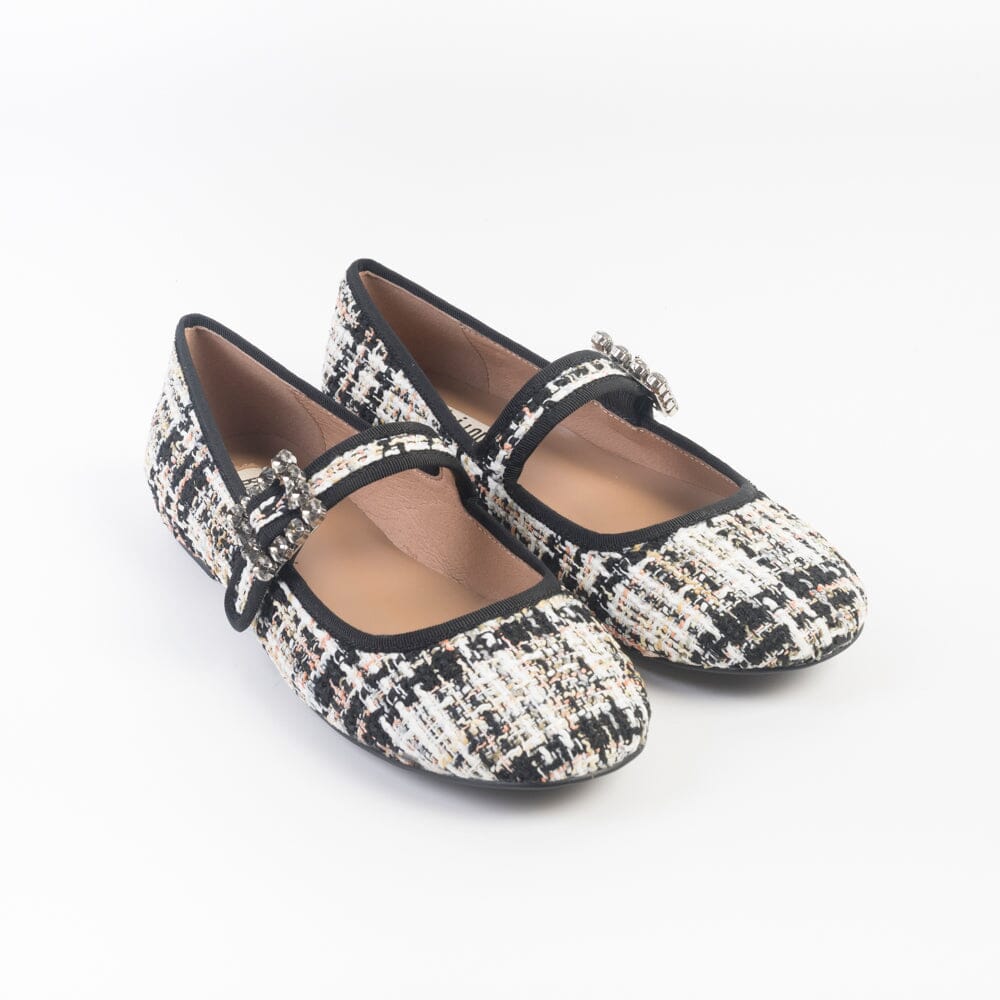 BIBI LOU - Mary Jane ESSEN - 656 - Boucklè Bianco Nero Scarpe Donna BIBI LOU