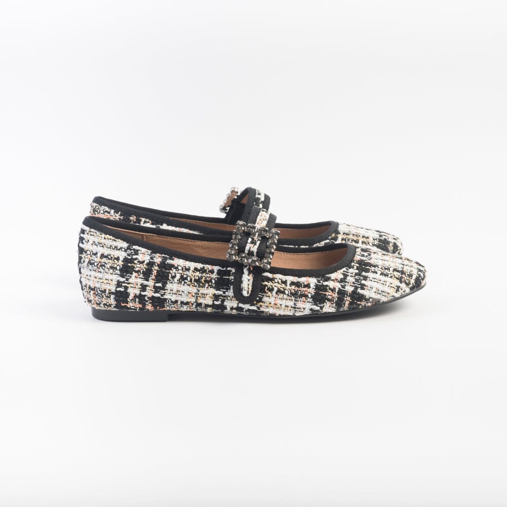 BIBI LOU - Mary Jane ESSEN - 656 - Boucklè Bianco Nero Scarpe Donna BIBI LOU