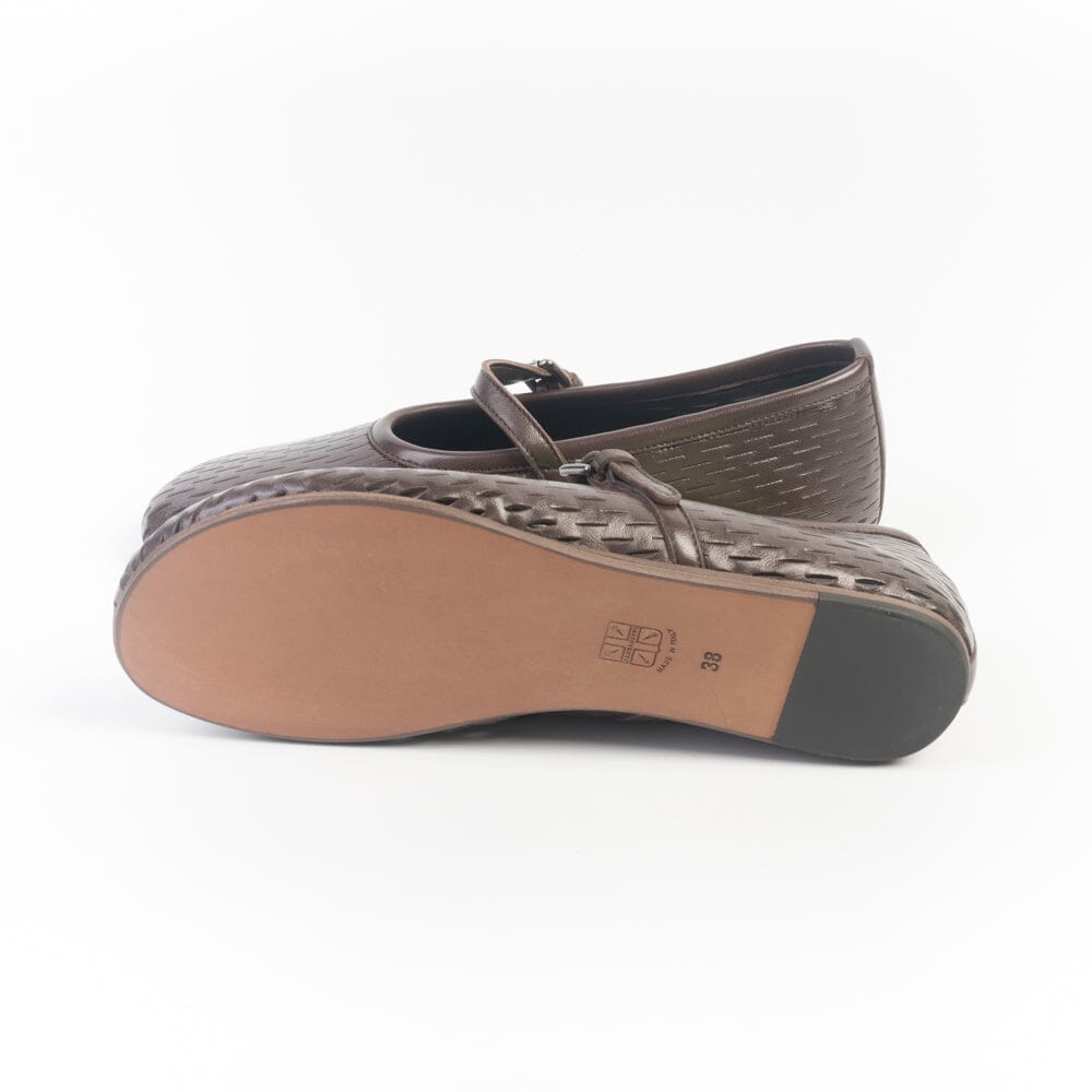 PANTANETTI - Mary Jane 19723 - Pelle Cacao Scarpe Donna PANTANETTI