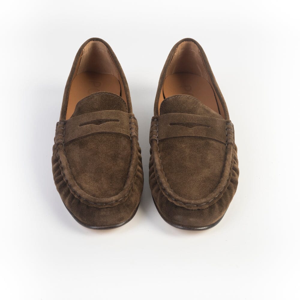 POEVE - Mocassino - DO27 - Vitello Scamosciato Testa di Moro Scarpe Donna POESIE VENEZIANE