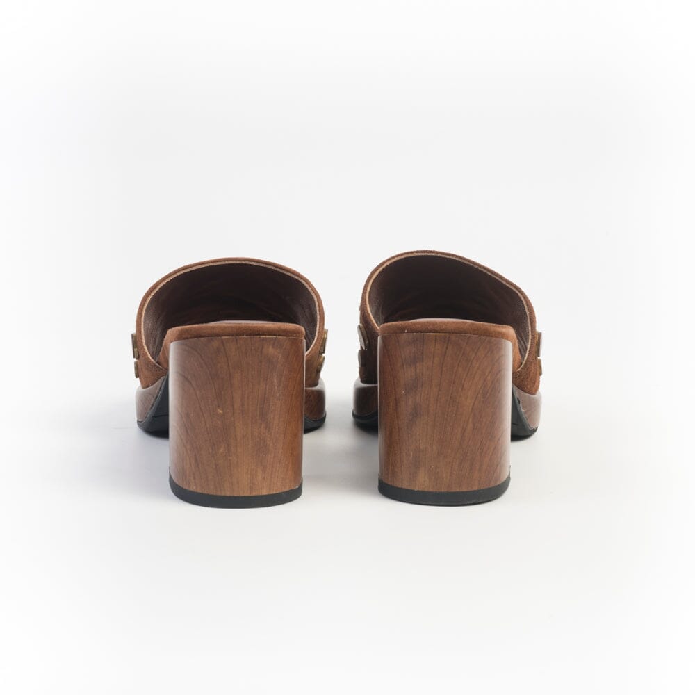 NOAH HARMON - Mule con tacco - 10296 - Camoscio Cuoio Scarpe Donna NOAH HARMON - Collezione Donna