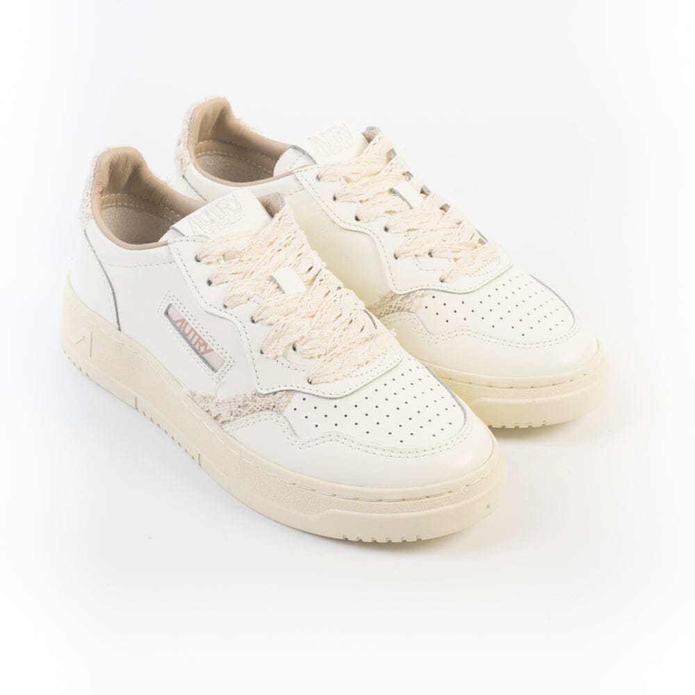 AUTRY AULW MJ01 - LOW WOM LEA/MACRAME - Bianco ecru Scarpe Donna AUTRY - Collezione donna
