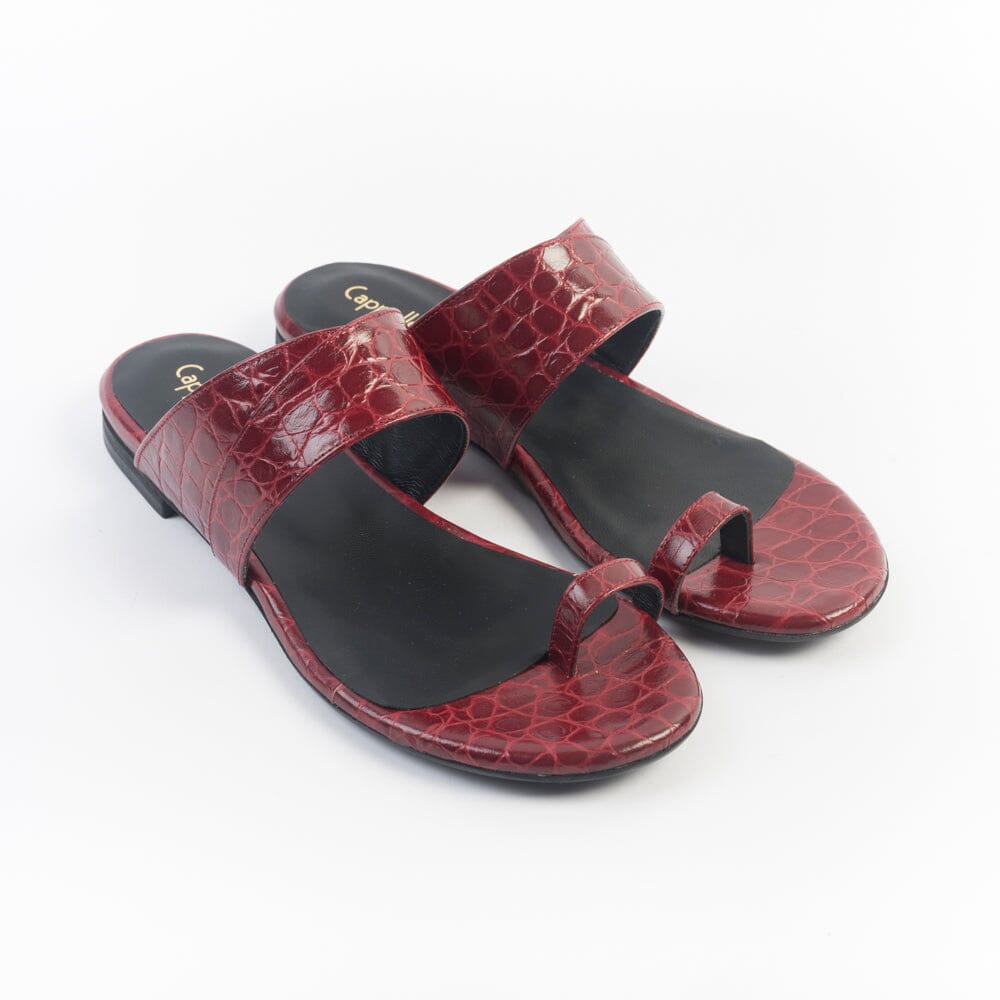 CappellettoShop - Sandali Bassi - 504 - Infradito - Rosso Scarpe Donna CAPPELLETTO 1948
