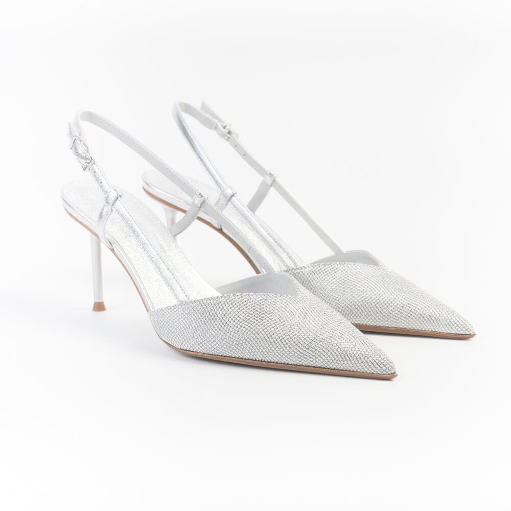 SERGIO LEVANTESI - Sling Back - GIULIA6 - Microstar Argento Scarpe Donna SERGIO LEVANTESI