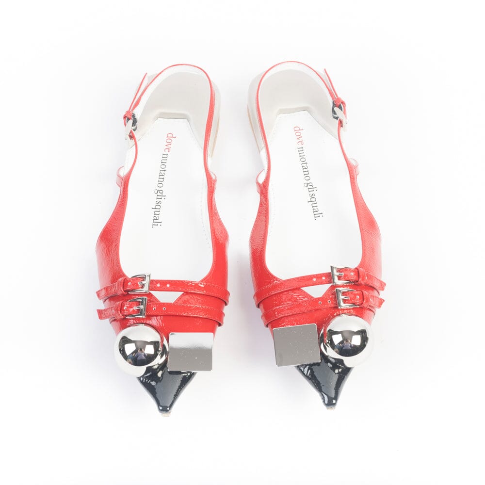 DOVE NUOTANO GLI SQUALI - Sling Back 5577 - Rosso Scarpe Donna DOVE NUOTANO GLI SQUALI