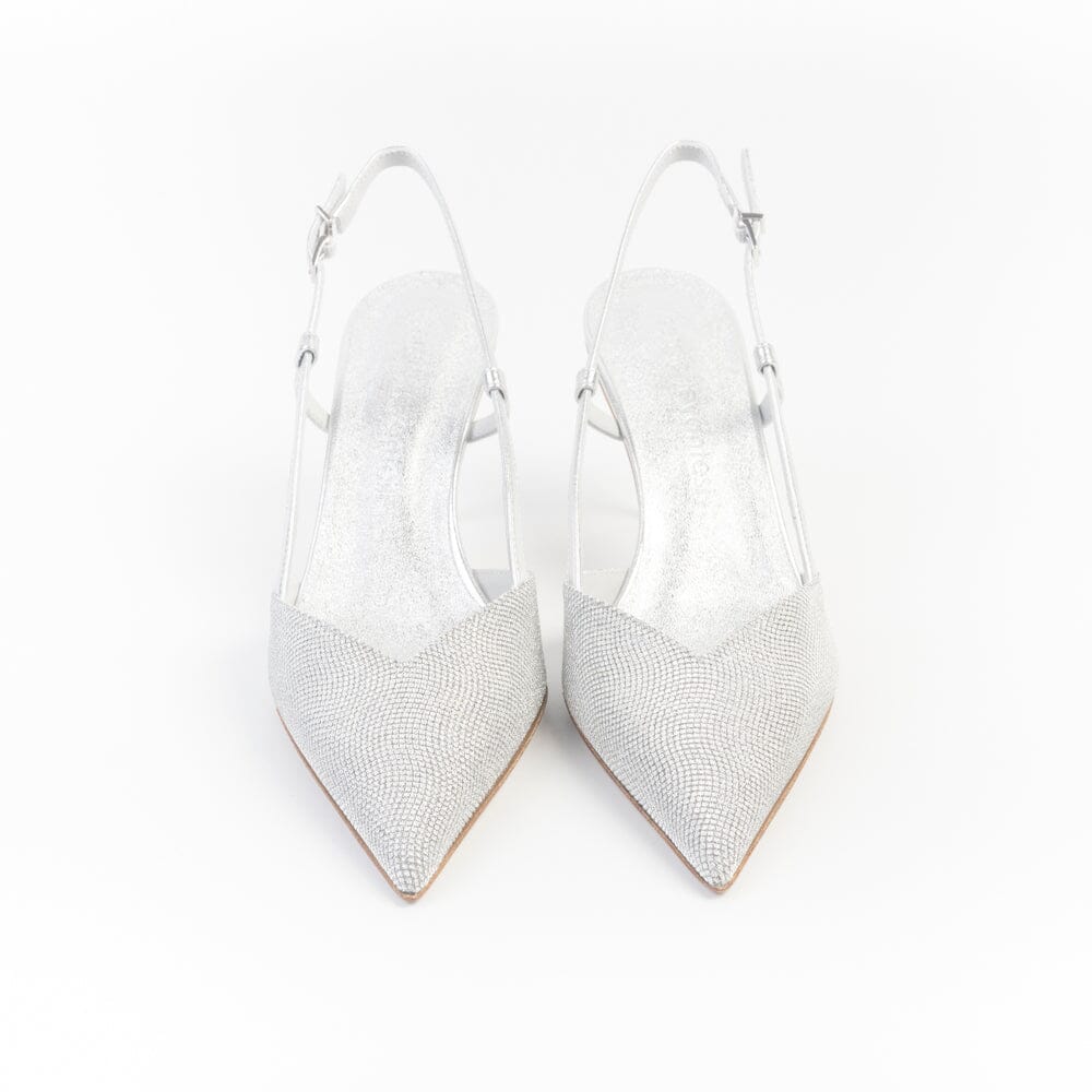 SERGIO LEVANTESI - Sling Back - GIULIA6 - Microstar Argento Scarpe Donna SERGIO LEVANTESI