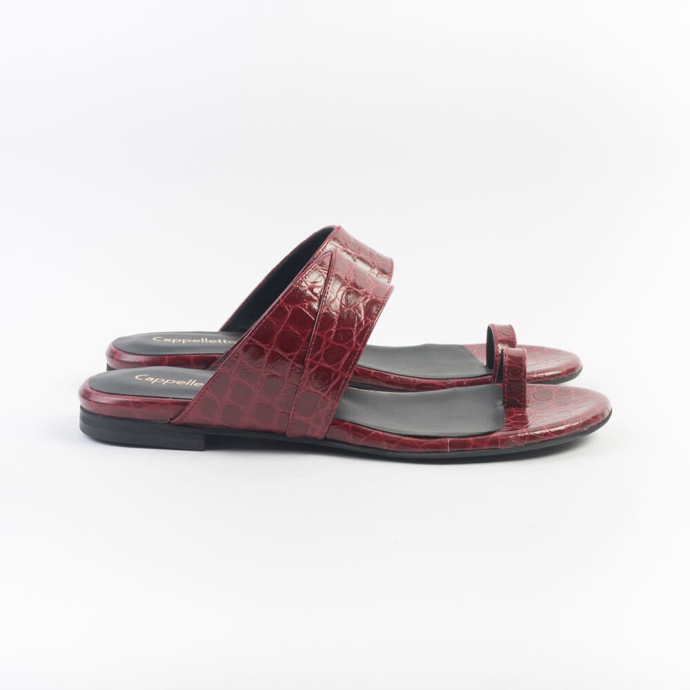CappellettoShop - Sandali Bassi - 504 - Infradito - Rosso Scarpe Donna CAPPELLETTO 1948