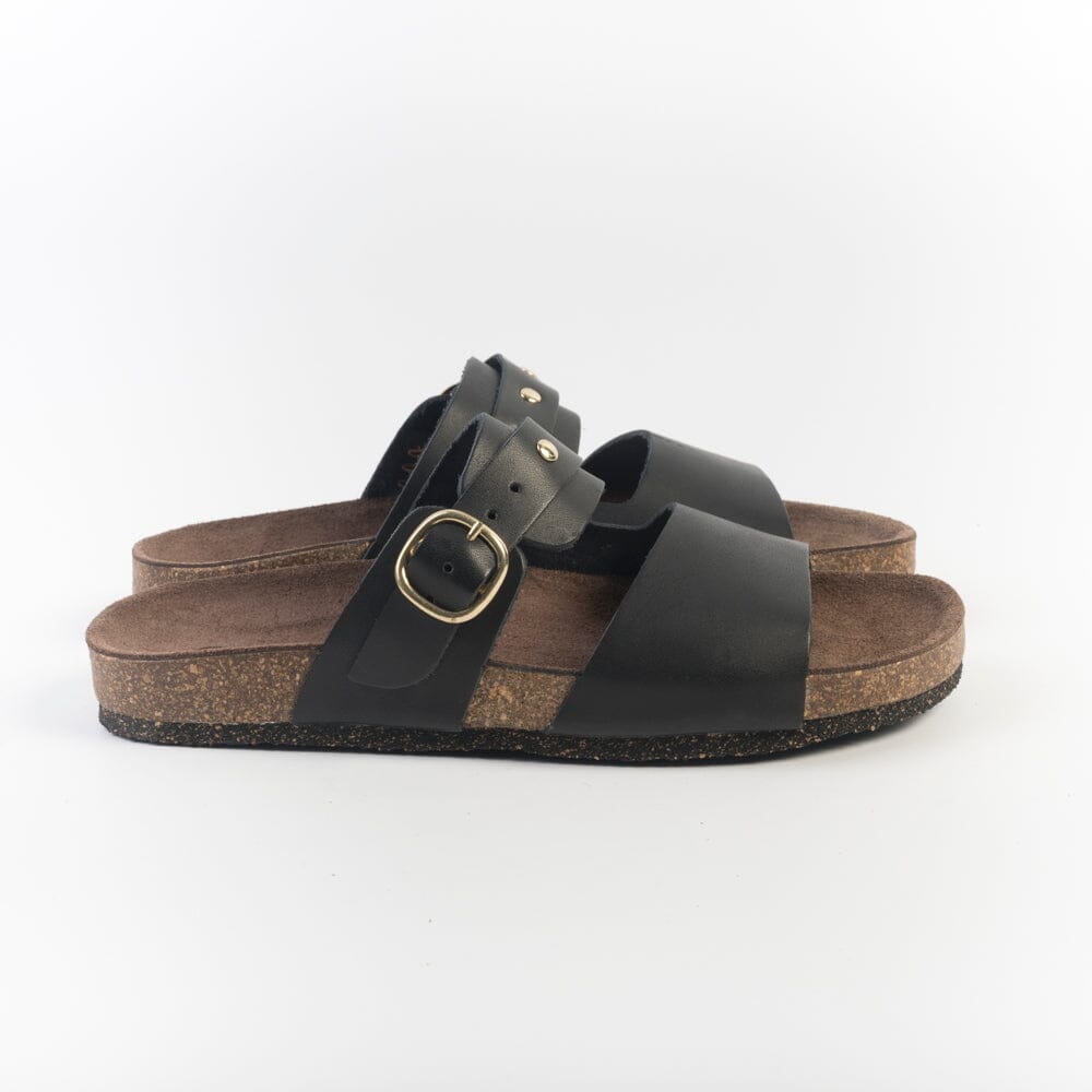BOSABO - Sandali bassi - 497 - Vacchetta Nero Scarpe Donna BOSABO