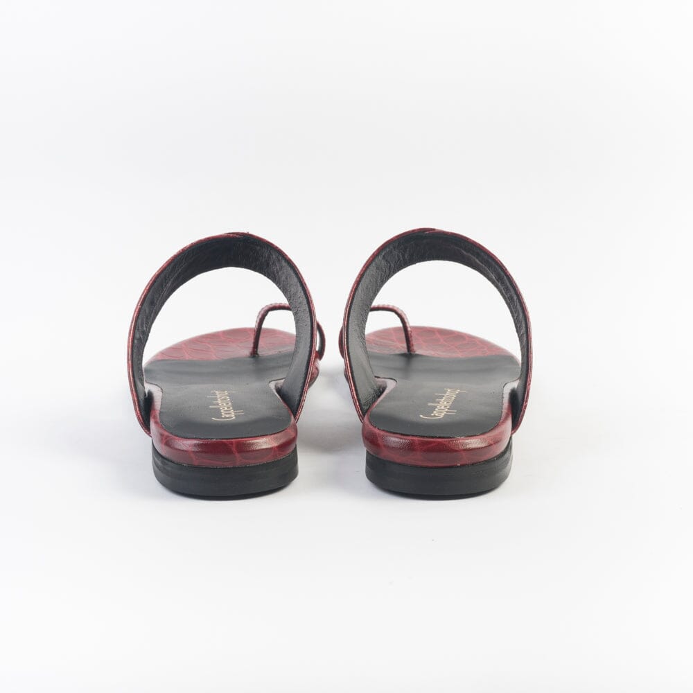 CappellettoShop - Sandali Bassi - 504 - Infradito - Rosso Scarpe Donna CAPPELLETTO 1948