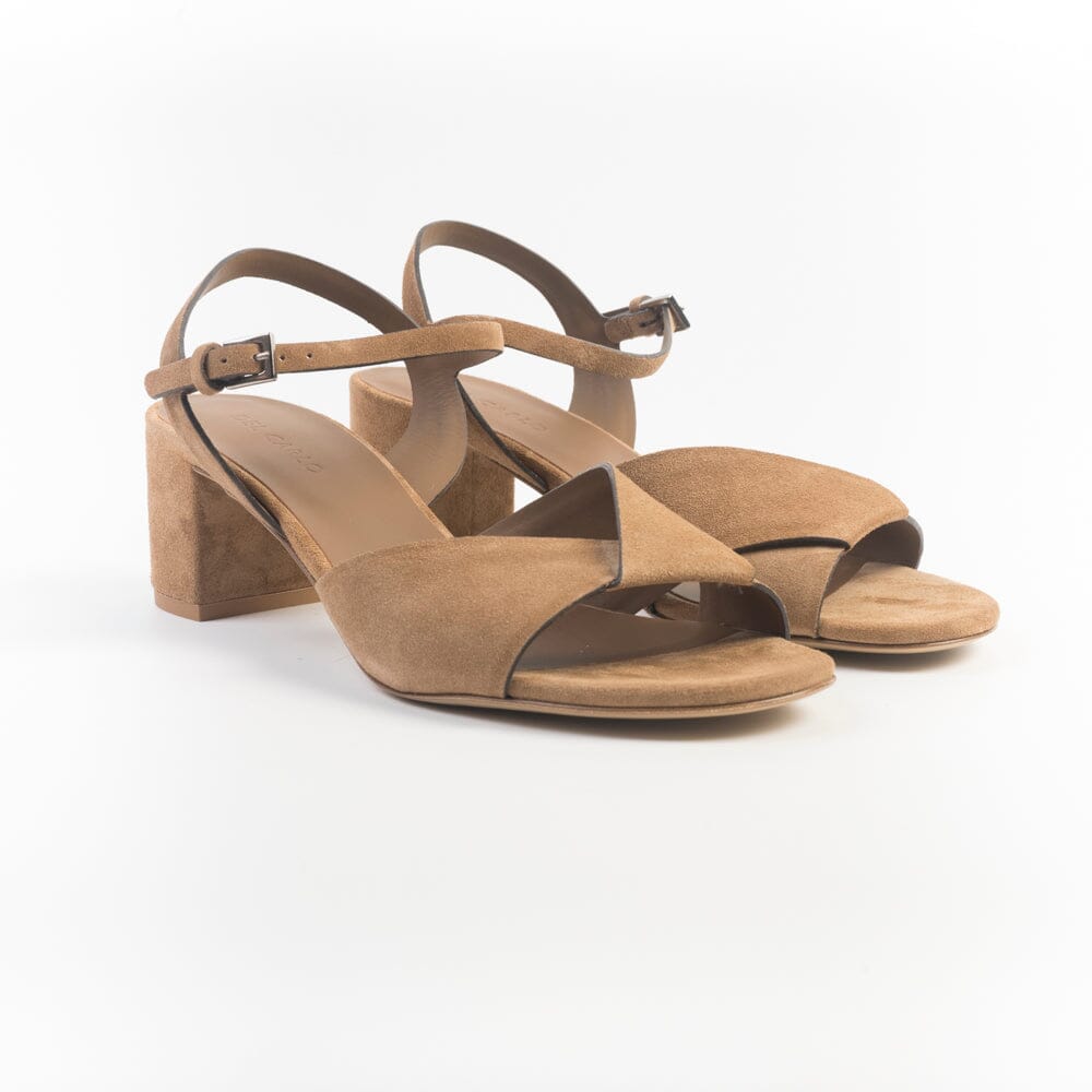 DEL CARLO - Sandali con Tacco - BETTY - 12120 - Camoscio Noce Scarpe Donna DEL CARLO
