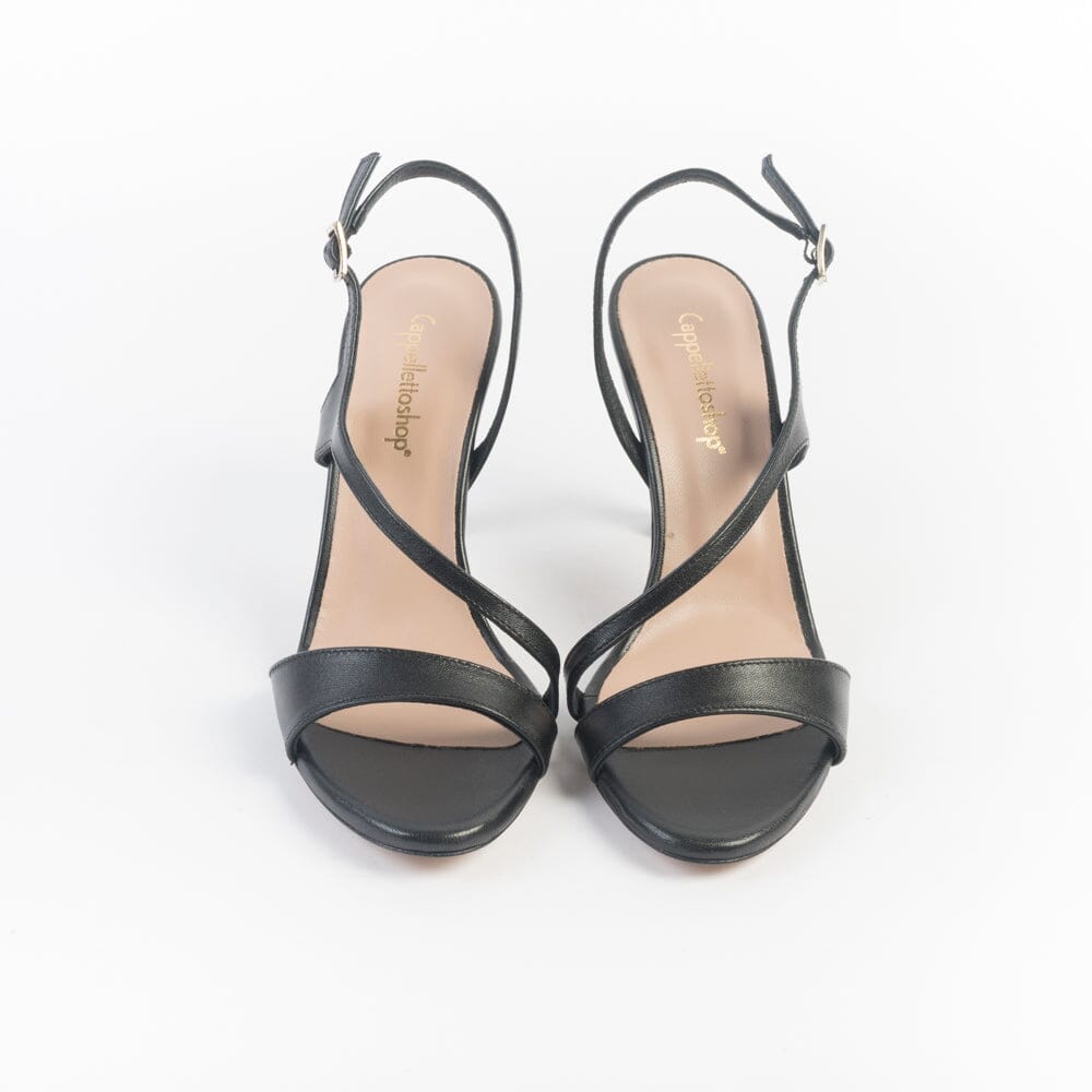 CappellettoShop - Sandali con Tacco - Serena25 - Nero Scarpe Donna CAPPELLETTO 1948