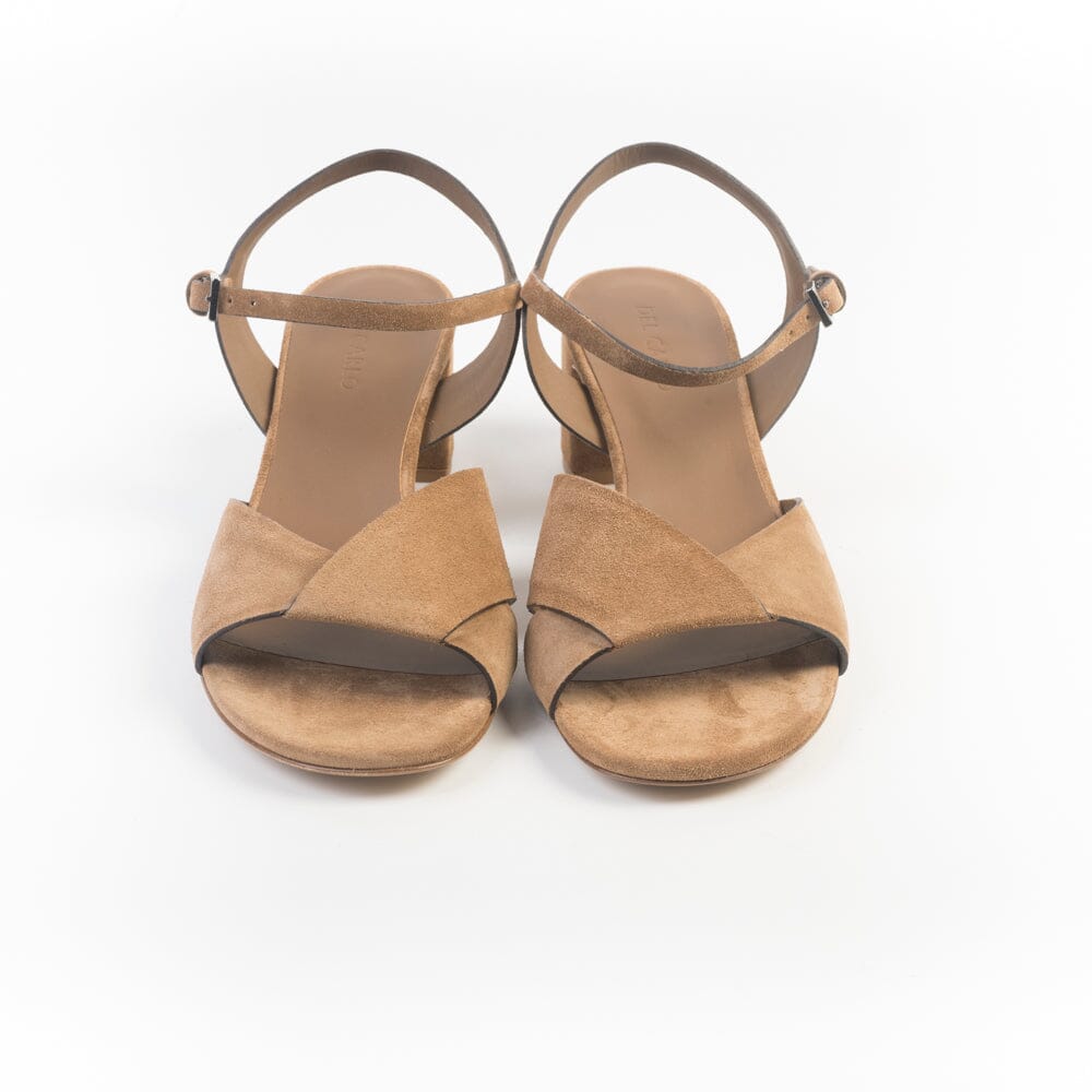 DEL CARLO - Sandali con Tacco - BETTY - 12120 - Camoscio Noce Scarpe Donna DEL CARLO