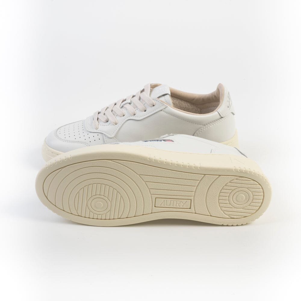 AUTRY - AULW HP02 - Sneakers LOW WOM LEA WHITE SILVER - Bianco silver Scarpe Donna AUTRY - Collezione donna