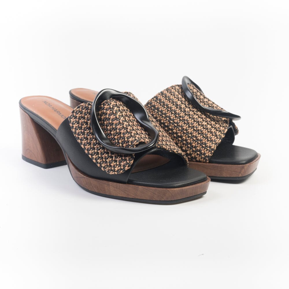 NOAH HARMON - Mule con tacco - Rose - 9738 - Bicolor nero Scarpe Donna NOAH HARMON - Collezione Donna