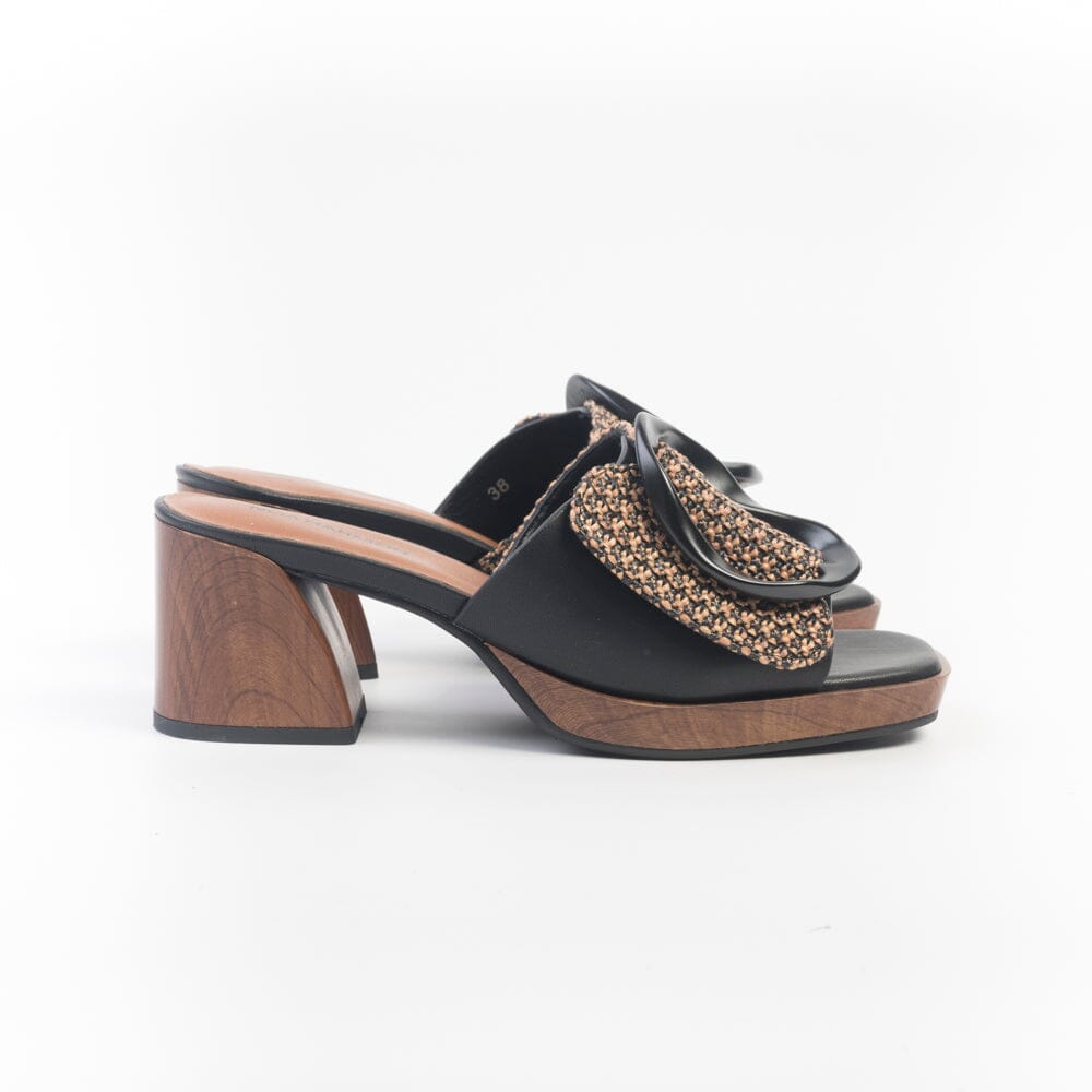 NOAH HARMON - Mule con tacco - Rose - 9738 - Bicolor nero Scarpe Donna NOAH HARMON - Collezione Donna