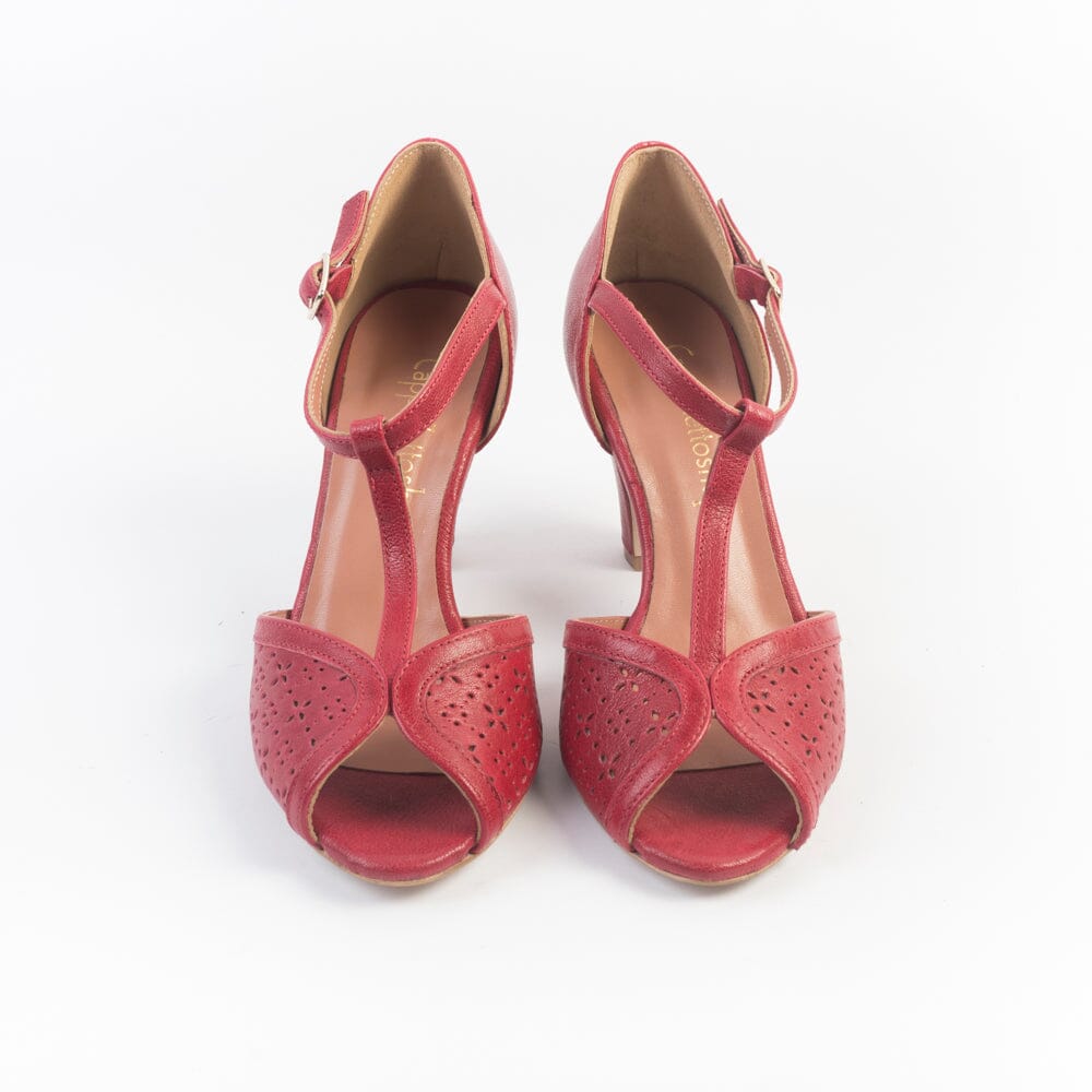 CappellettoShop - Sandali con Tacco - 3675 - Pamplona Rosso Scarpe Donna CappellettoShop