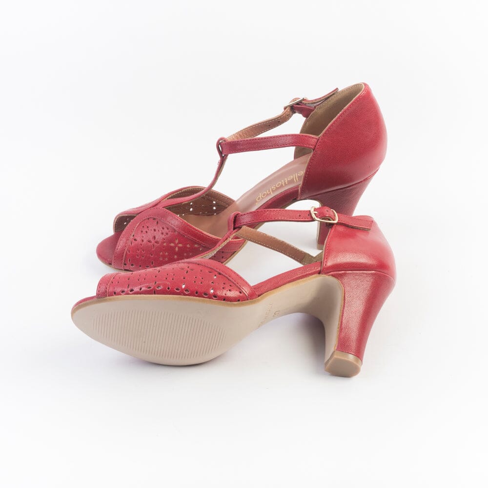 CappellettoShop - Sandali con Tacco - 3675 - Pamplona Rosso Scarpe Donna CappellettoShop