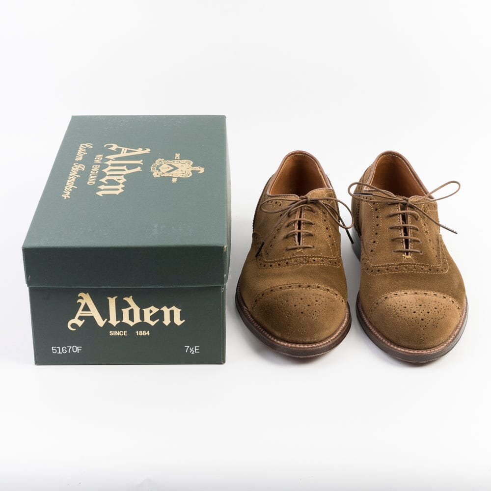 ALDEN - 51670 F - Francesina - Camoscio Snuff Scarpe Uomo Alden
