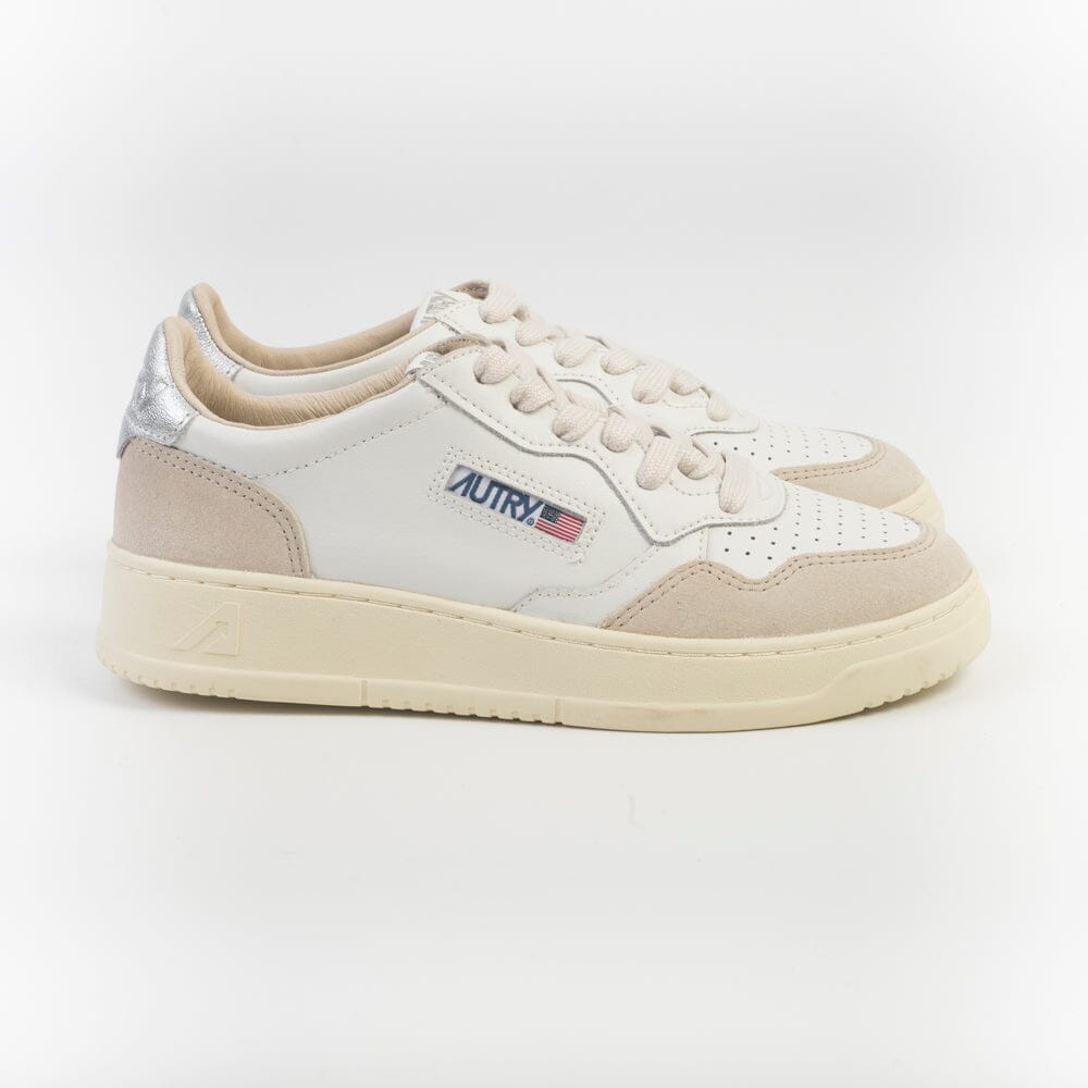 AUTRY LS74- LOW WOM LEAT/SUEDE - Bianco Silver Scarpe Donna AUTRY - Collezione donna
