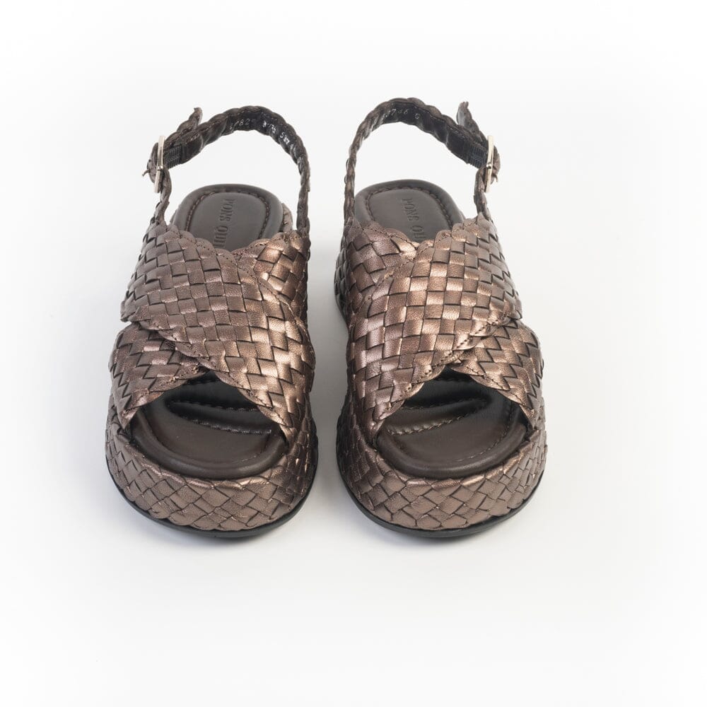 PONS QUINTANA - Sandali Zeppa - MAUI 10829 - Espresso metallizzato Scarpe Donna PONS QUINTANA